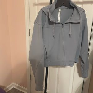 Lululemon scuba jacket size 14 silver grey